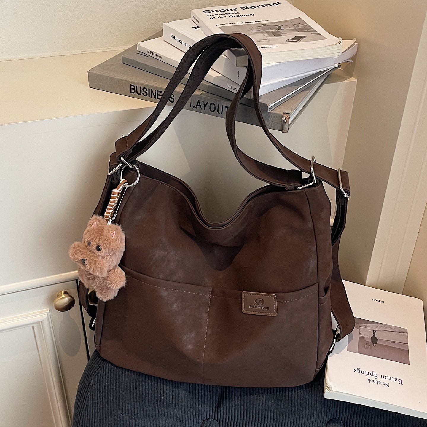 2025新款小众托特包大容量复古包