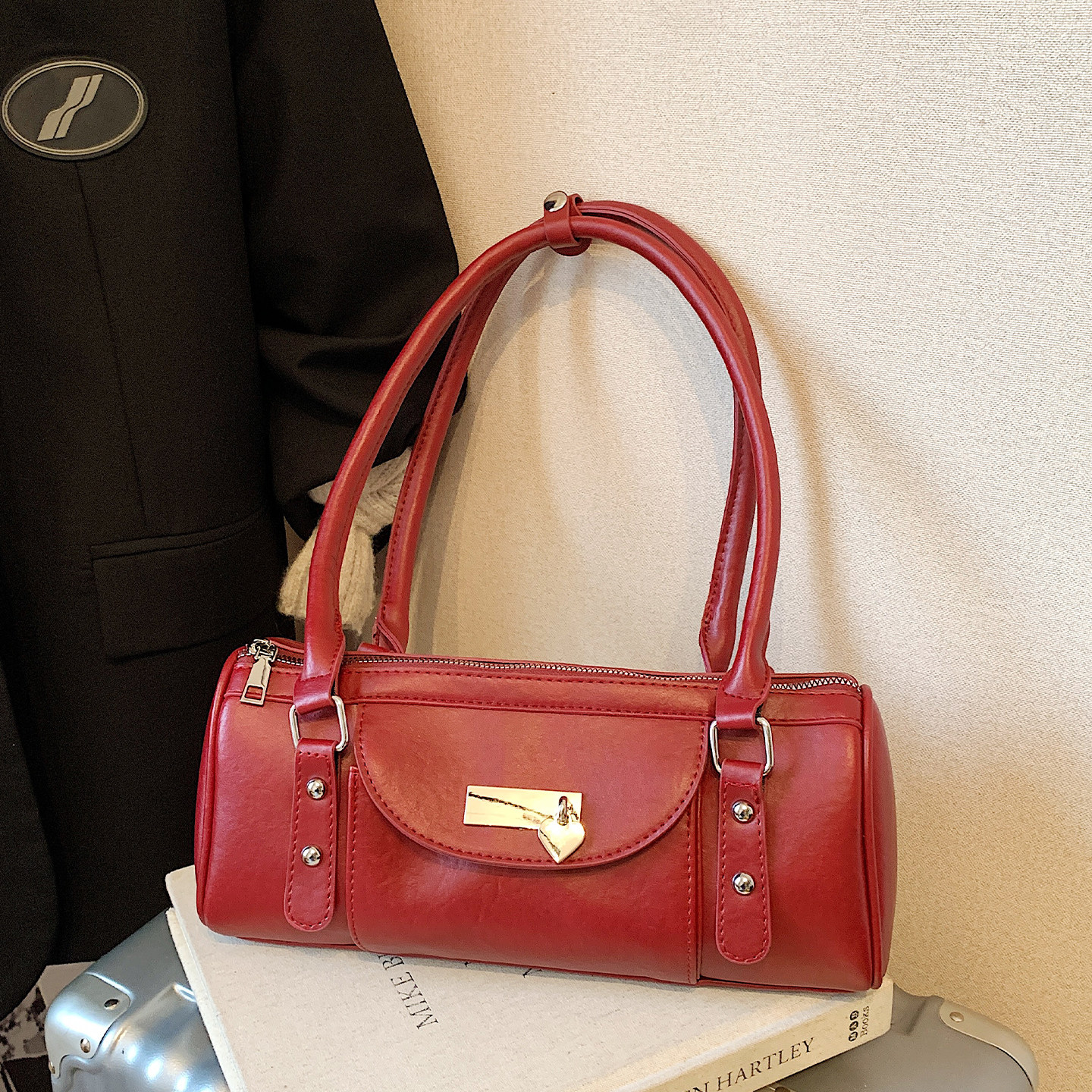 红色包包女式2026新款潮时尚高级感轻奢小众单肩腋下包通勤手拎包,箱包皮具/热销女包/男包,通用款女包,淘宝优惠券,粉丝福利购,淘宝优惠卷