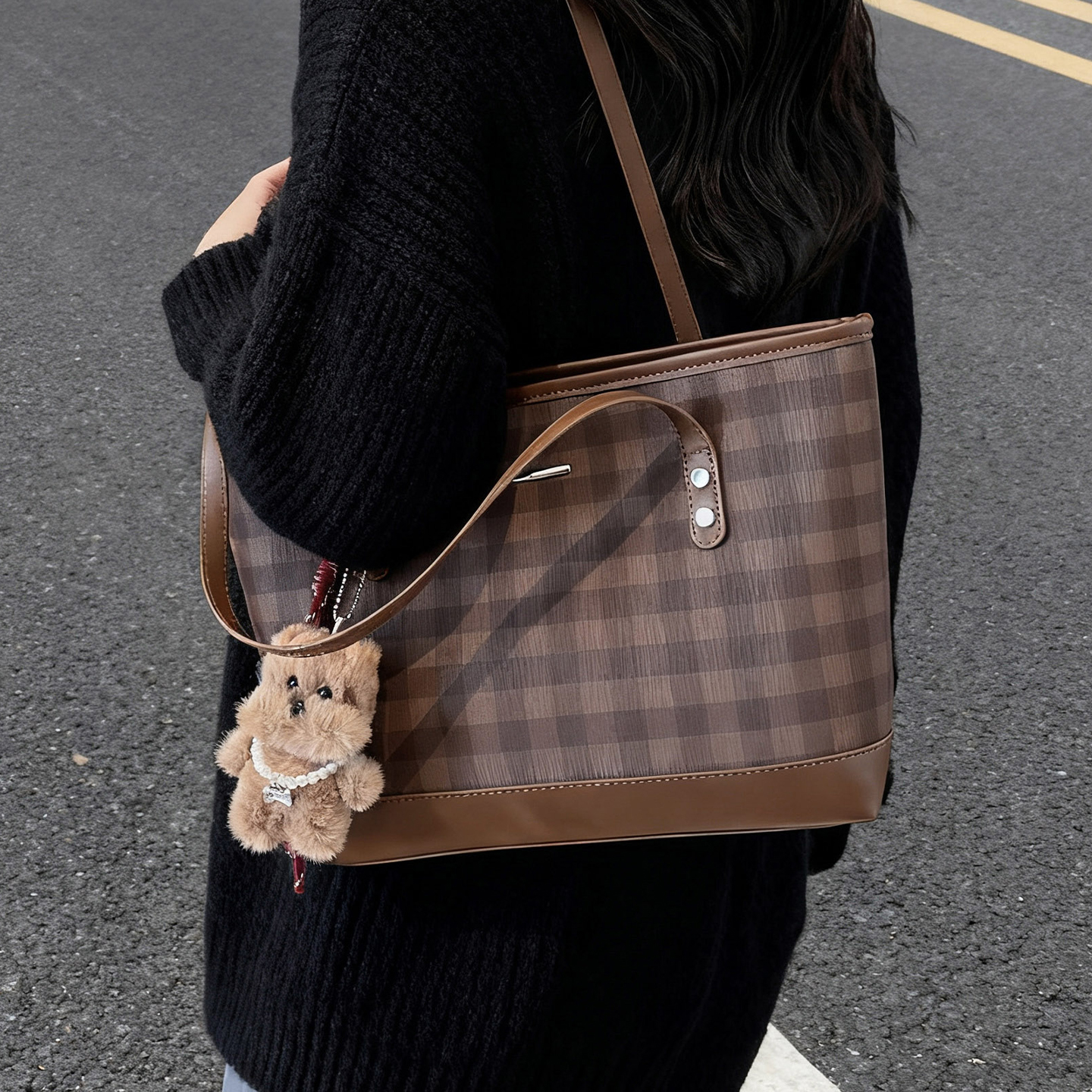 2025新款小众流行秋冬波点单肩包