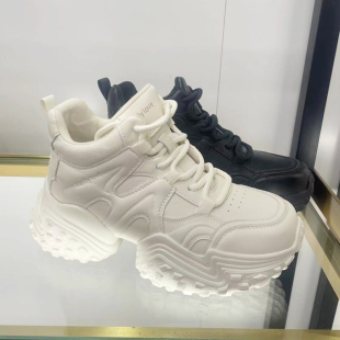 莫丽爱休闲运动鞋女2024冬款新款老爹鞋女厚底增高运动鞋线下同款