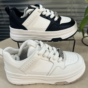 莫丽爱2025春新款小白鞋时尚舒适经典小白鞋莫丽爱女鞋商场同款