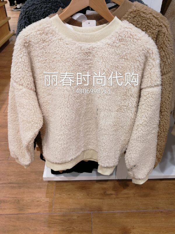 现货优衣库女装仿羊羔绒摇粒绒套头衫长袖414296 最快当日发货
