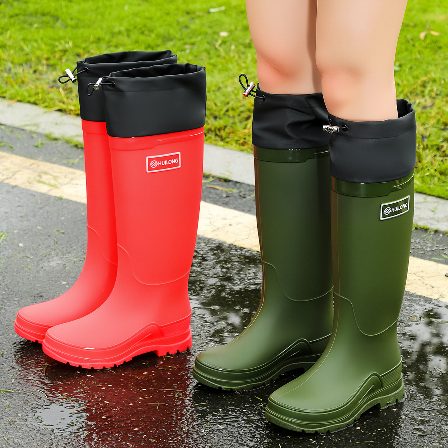 雨鞋女成人加绒保暖高筒雨靴时尚款外穿新款水鞋厚底防滑防水胶鞋,居家日用,雨鞋/雨靴,淘宝优惠券,粉丝福利购,淘宝优惠卷