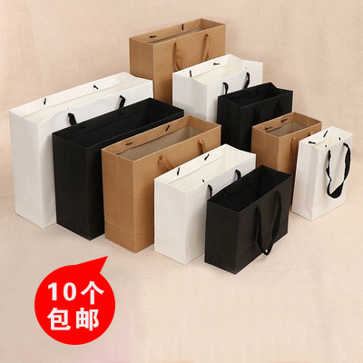 牛皮纸手提袋礼品定制白卡彩色