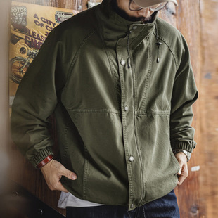 马登工装 复古立领M65夹克防风廓形军绿色硬汉vintage外套男秋 美式