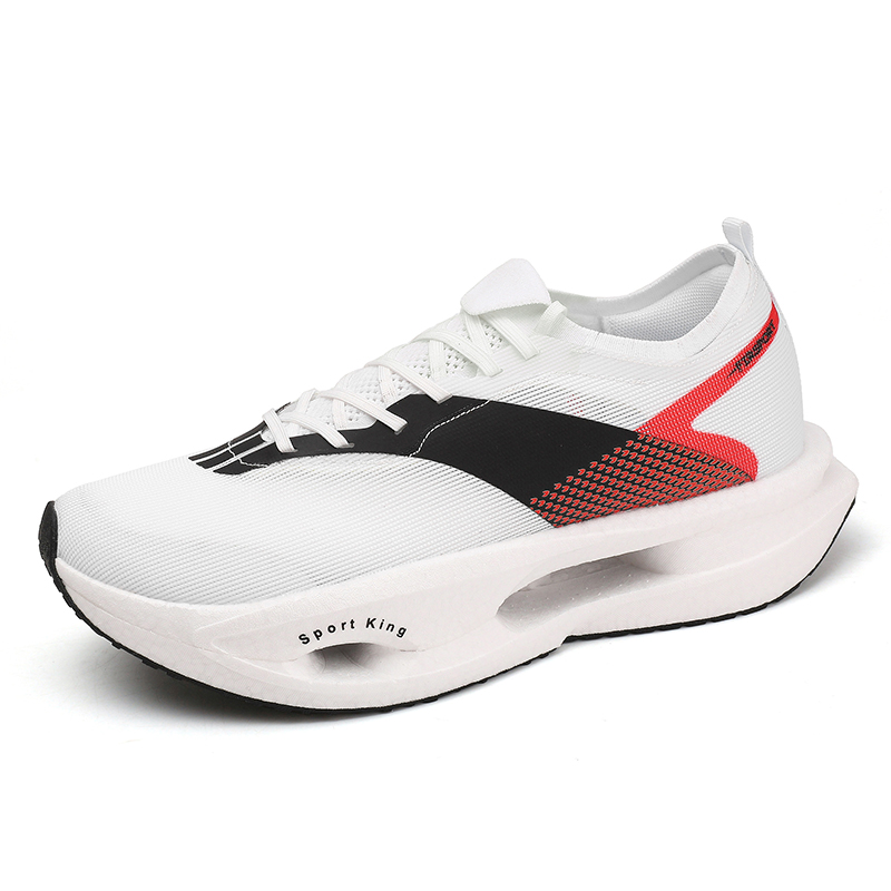 男女飞织跑步鞋春夏低帮网布面爆米花底碳板透气减震运动鞋慢跑鞋
