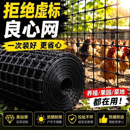 特厚塑料围栏网 养鸡圈地菜园围网 养殖防逃隔离网 结实抗老化