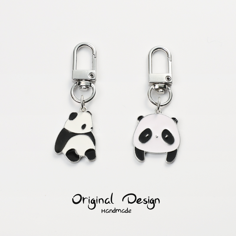 钥匙扣小熊猫耳机套克装饰品