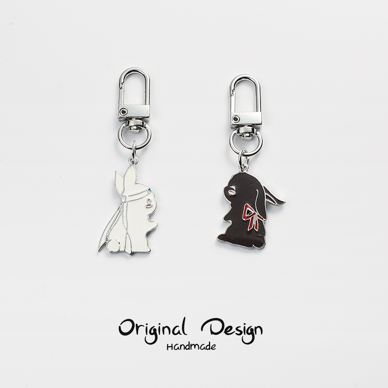 俊逸兔子合金可爱钥匙扣挂件