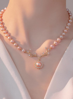 uirsaky2024新款轻奢珍珠项链女