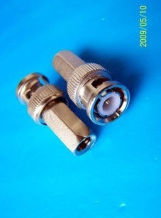 rg6 自紧螺旋BNC 头免工具视频连接头监控插头锌合金75