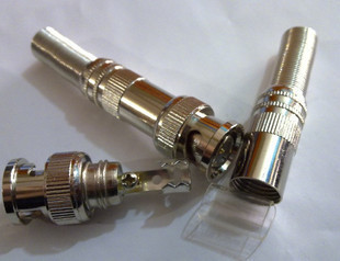 不用工具网络视频接头监控插头方便75 BNC 头免焊直锁 rg6