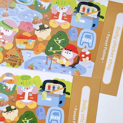 韩国Bonito贴纸森林钓鱼