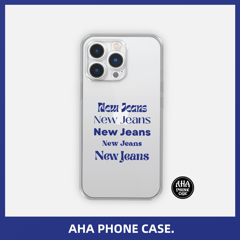 newjeans手机壳适用iPhone13pro max苹果14pm韩国ins 12mini追星保护套潮流logo透明全包软壳
