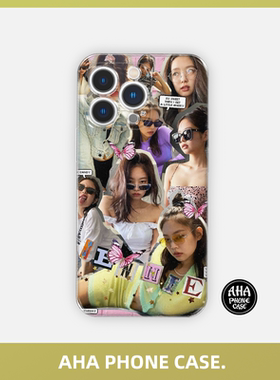 JENNIE手机壳适用苹果13promax韩国ins可爱iPhone14pm保护套blackpink全包防摔软壳OPPO华为