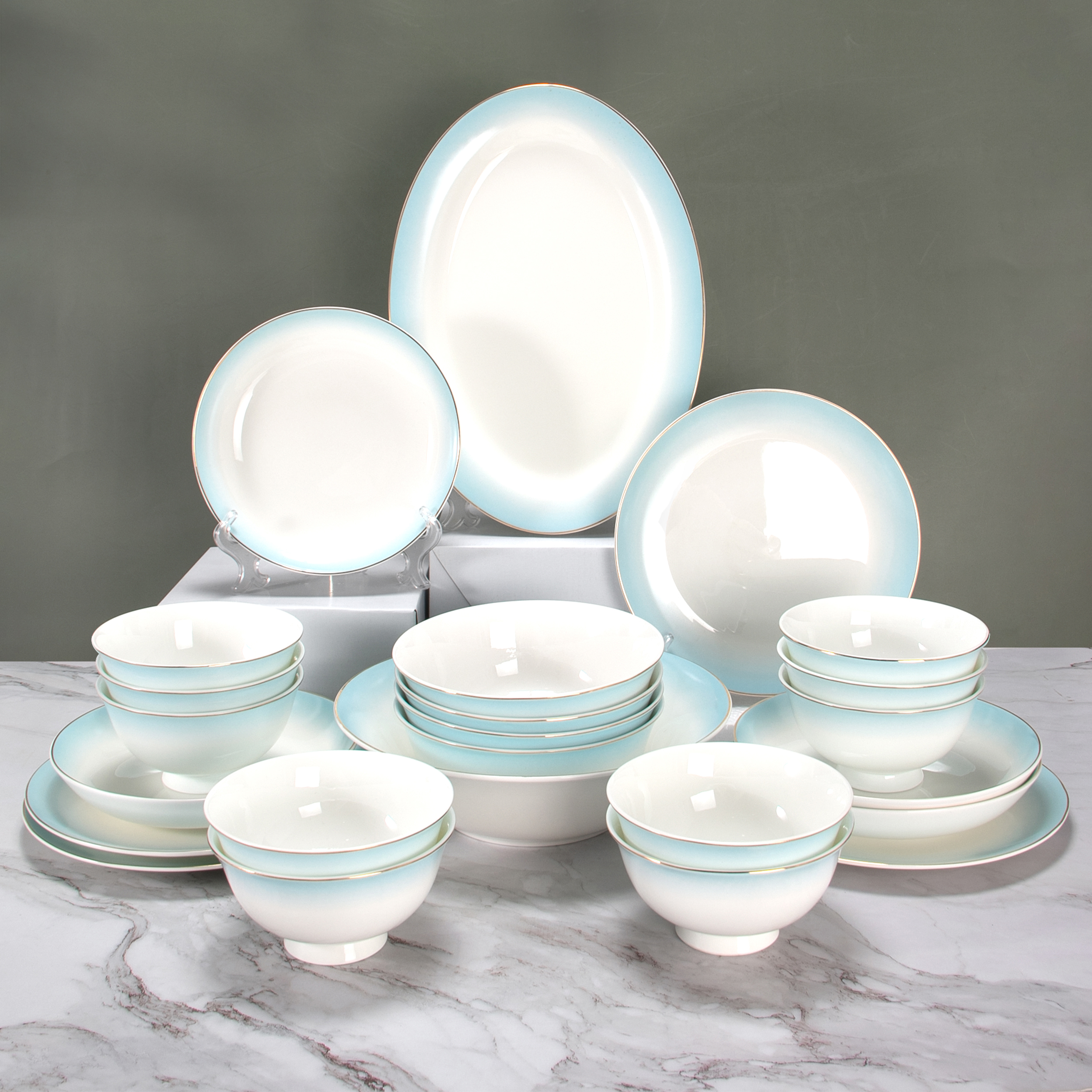 安维娜餐具套装骨瓷高档礼盒