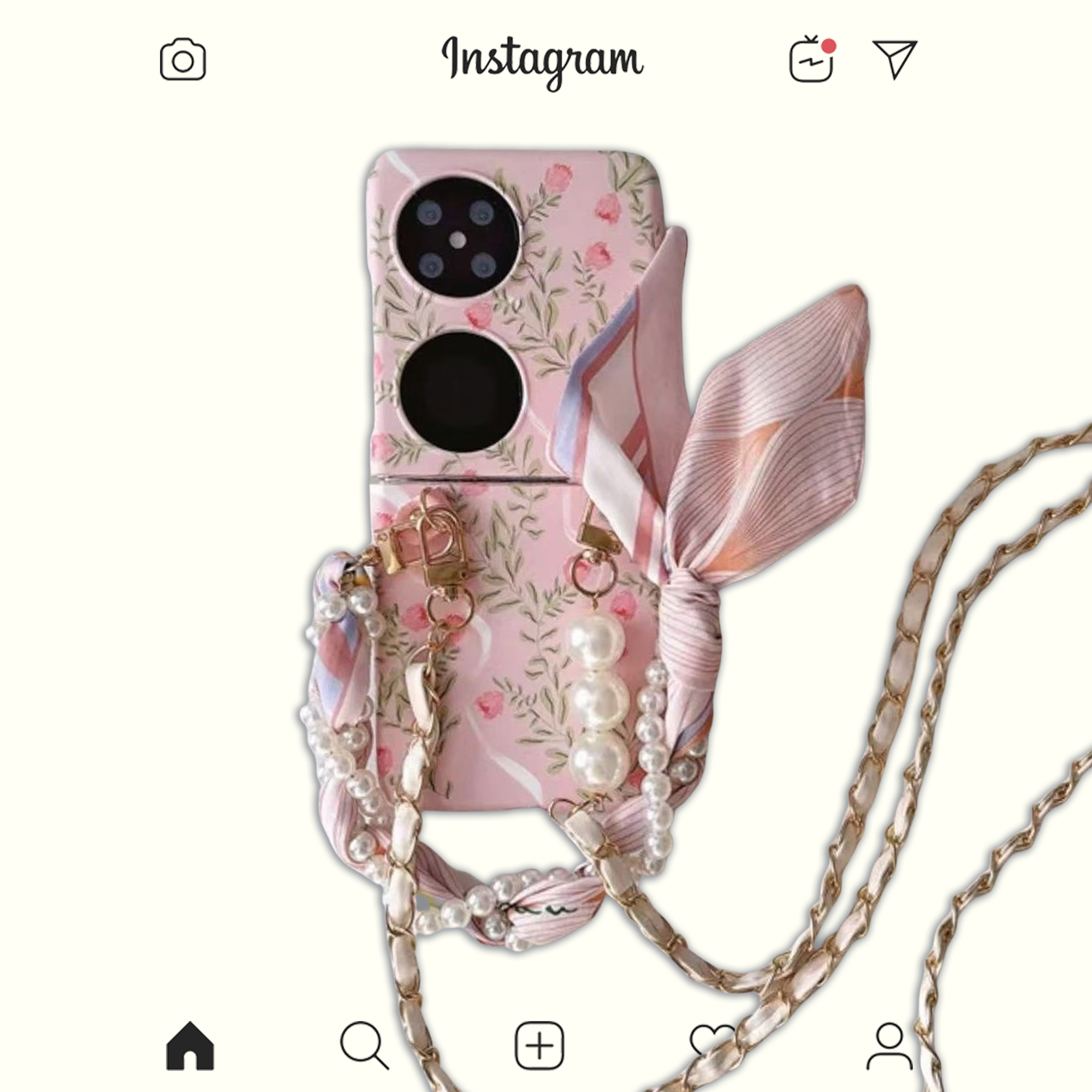 粉底玫瑰丝巾适用华为pocket 2手机壳findn3/n2flip三星zflip5/6小米mixflip折叠屏magicvflip保护套novaflip