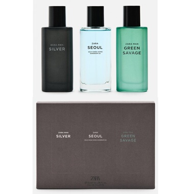 ZARA男士银色 首尔 绿色狂野组合装 西班牙香水 学生平价大牌平替