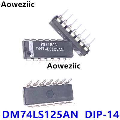 DM74LS125AN DIP-14 直插 四路总线缓冲器/线路驱动器芯片 进口原