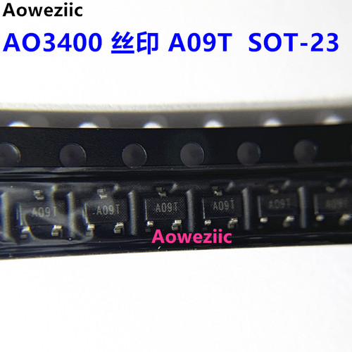 100个 AO3400 A09T CJ3400 SOT-23 5.8A/30V N沟道 MOS场效应管