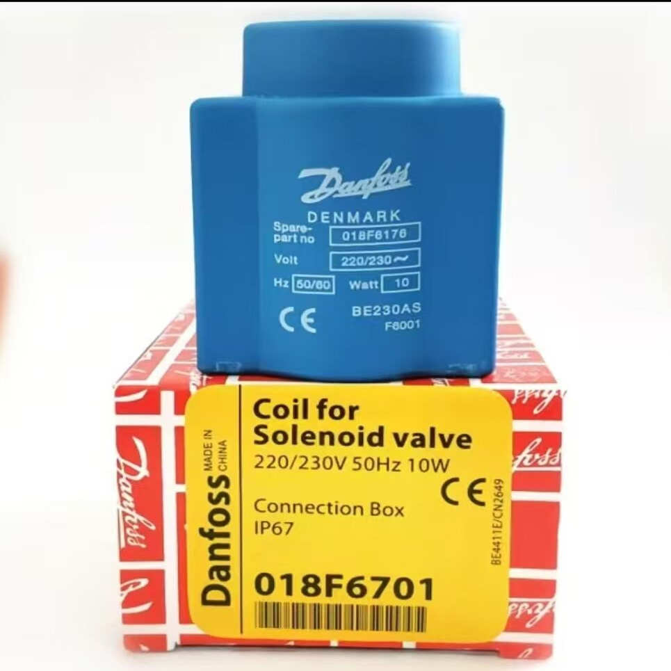 Danfoss丹佛斯电磁阀 线圈 EVR 018F6701 220V 带盒冷库配件线圈