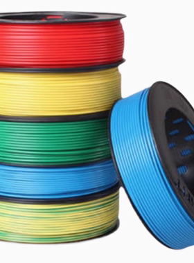 美河线阻燃单芯硬线 绿色 ZC-BV1.5单芯单股家装纯铜芯硬线 BV1.5