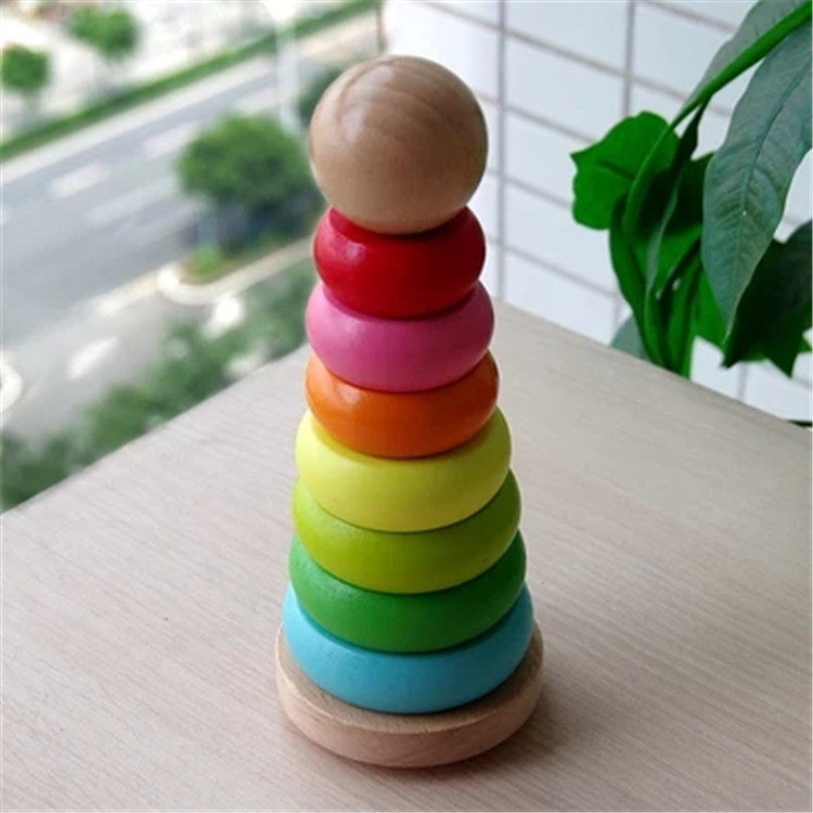 木质七色彩虹塔叠叠乐不倒翁套圈环宝宝启蒙益智早教玩具音乐玩具,节庆用品/礼品,创意/设计玩具,淘宝优惠券,粉丝福利购,淘宝优惠卷