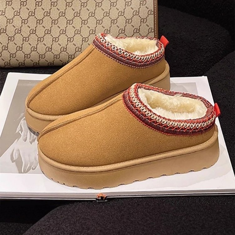 高颜值厚底雪地靴女时尚舒适拖鞋