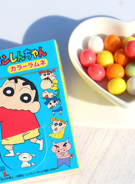 日本进口零食Orion猎户星蜡笔小新水果波仔糖杂锦趣味食玩糖果12g