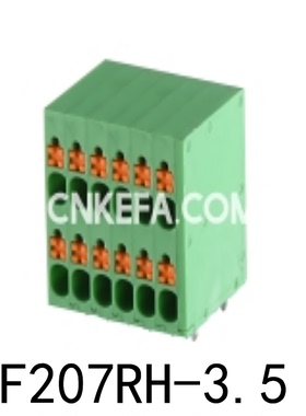 科发通用双层免螺丝PCB接线端子KF207RH-3.5mm间距 凤凰SPTD1,5