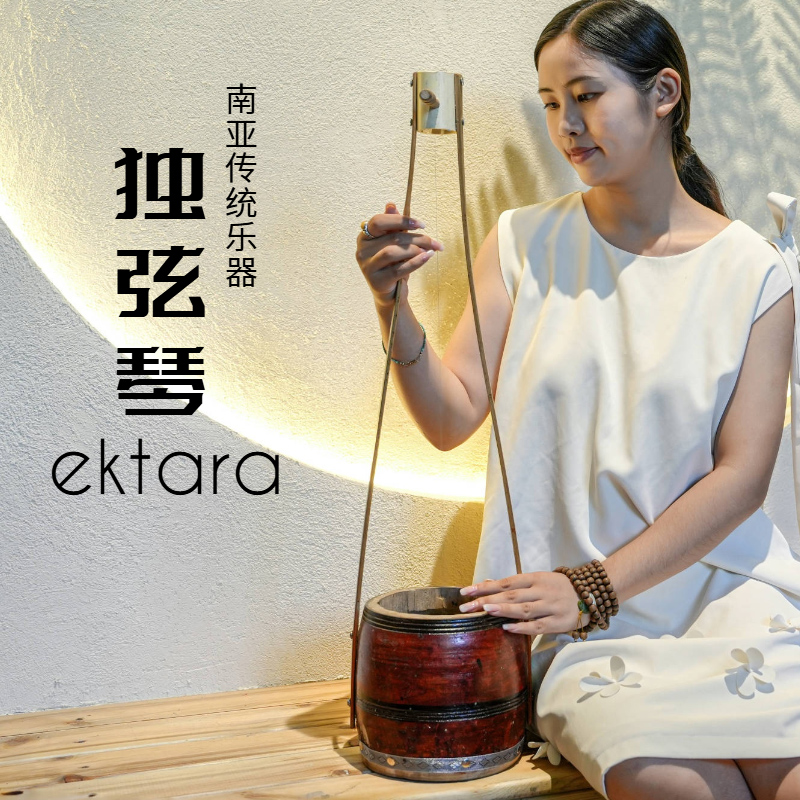 梵木果南亚传统乐器独弦琴又名艾克塔拉或高皮昌德音色丰富多变