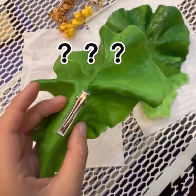 边伯贤同款生菜发夹社交牛