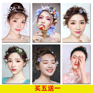 化妆工作室学校教室装饰画新娘妆彩妆造型有框画海报挂画KT板海报