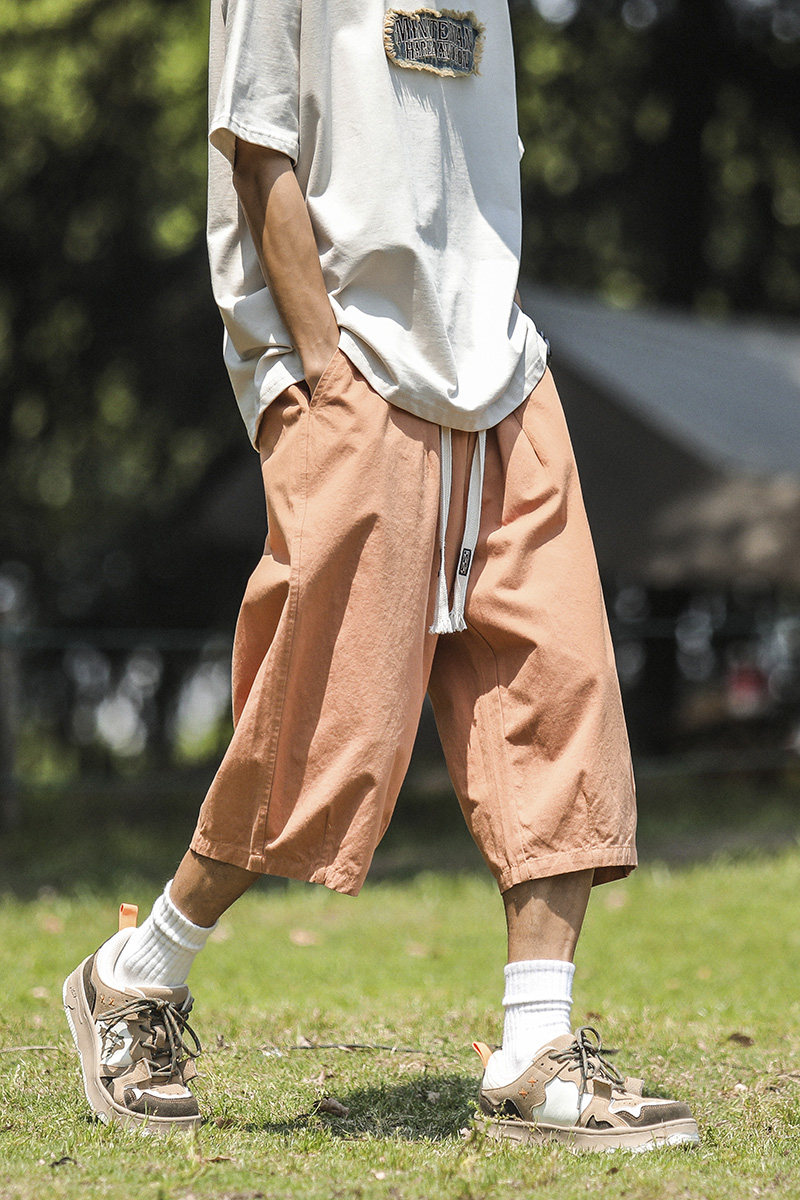 2026夏季薄款七分裤男生运动免烫宽松阔腿休闲裤子-A921TP38控59,男装休闲裤,电商B241