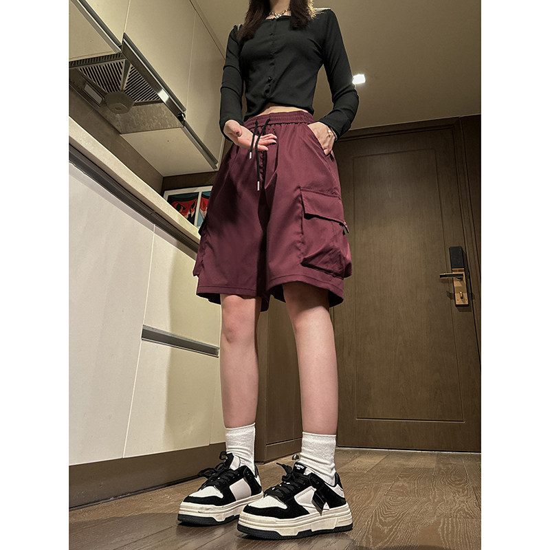 工装短裤男美式多口袋中裤宽松休闲运动五分裤子-A1056TP30控48,女装休闲裤,电商B241