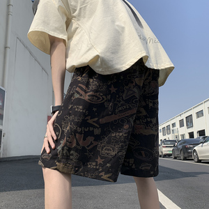 2026夏季短裤男士休闲裤宽松花裤子运动工装裤子男-A883TP25控39图片