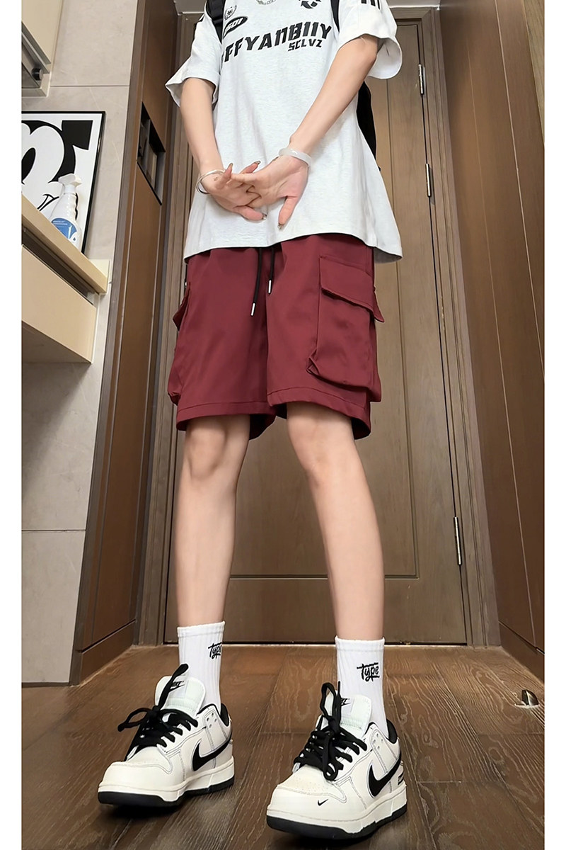 夏季休闲宽松直筒大口袋美式工装裤短裤五分裤子-A1056TP30控48,男装牛仔裤,电商B241
