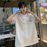 美式重磅衬衫领夏季polo衫痞男生短袖男装衣服潮-A1105TP35控58，男装Polo衫，电商B241