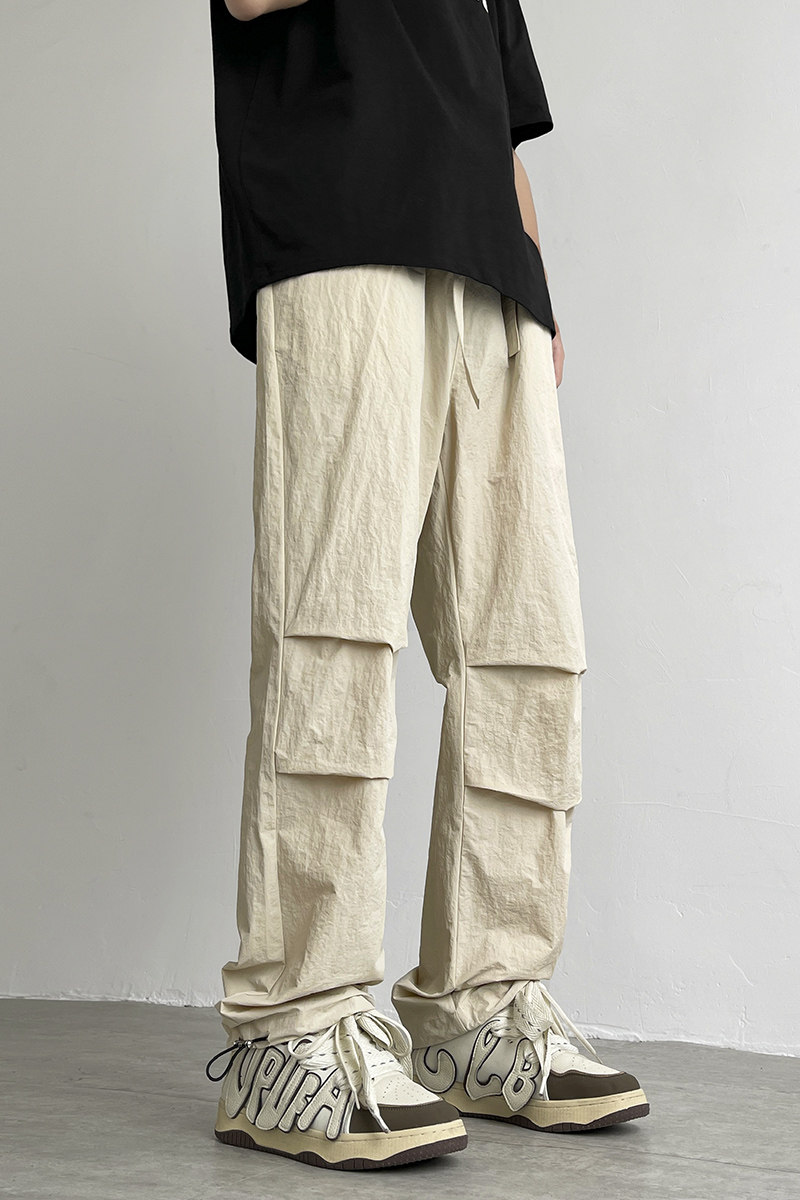 【】抖音品质男薄款伞兵裤宽松休闲裤运动裤子A925TP45控68,男装休闲裤,电商B241