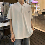 夏季polo衫痞男生衬衫领美式重磅短袖男装衣服潮-A1105TP35控58，男装Polo衫，电商B241