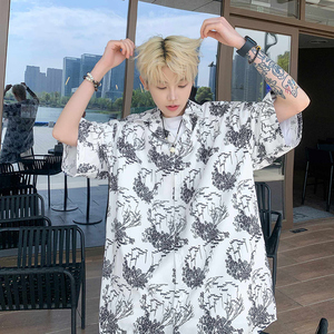 风套装新中式时尚休闲衬衫短袖短裤高级感衣服-A1091TP55 控78图片