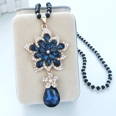 韩国百搭毛衣链长款挂饰吊坠