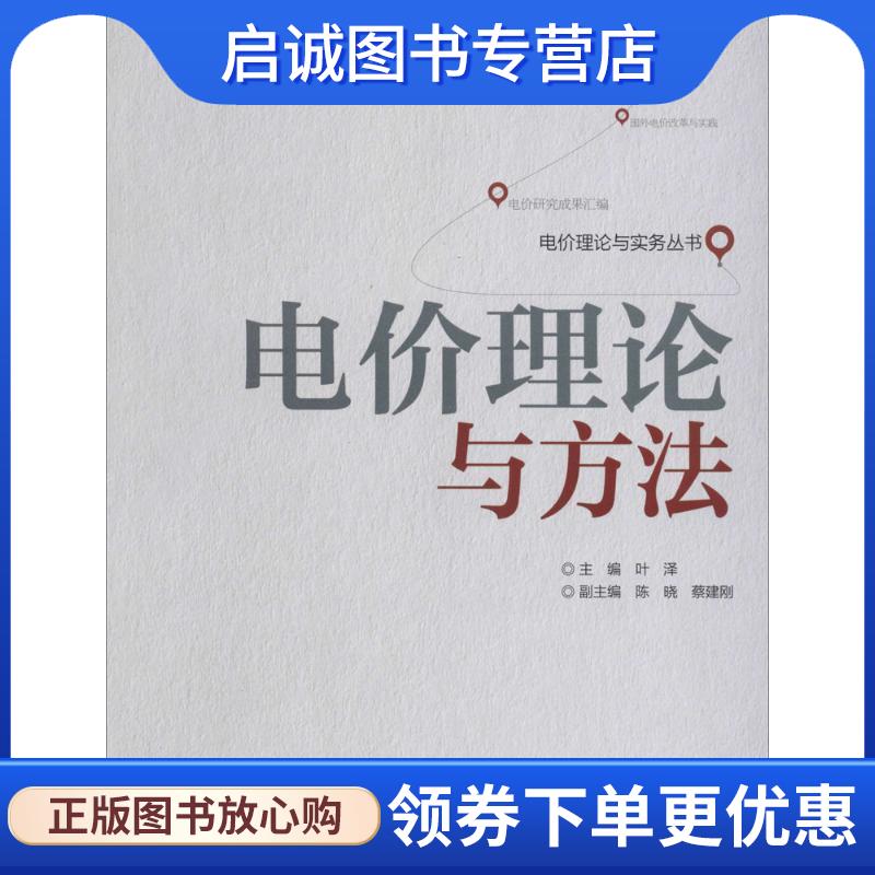 正版现货直发电价理论与实务丛书 电价理论与方法 叶泽　主编 9787512351837 中国电力出版社