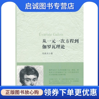 正版现货直发 从一元一次方程到伽罗瓦理论 冯承天　著 华东师范大学出版社 9787561796993