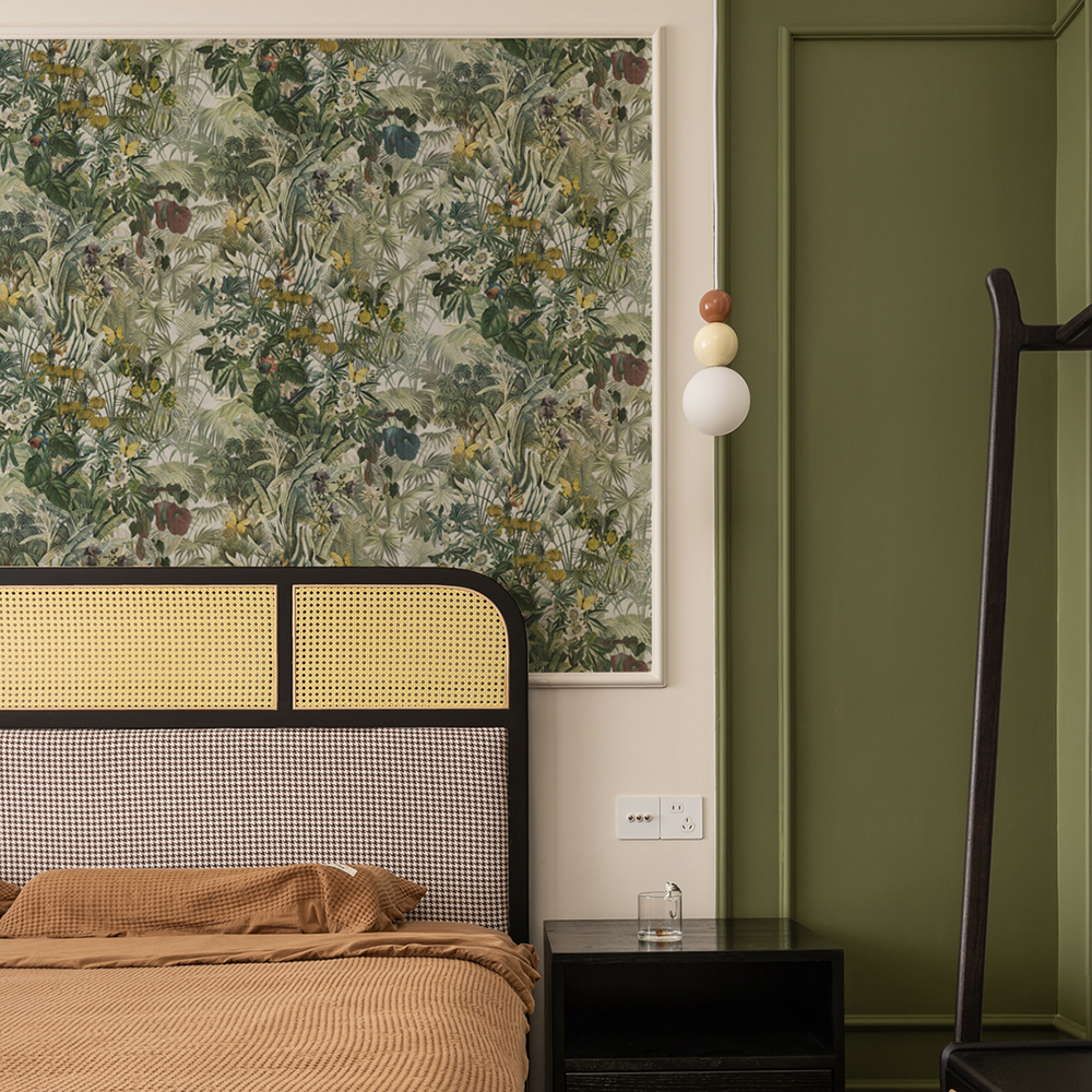 美式轻奢绿植蝴蝶热带雨林壁纸