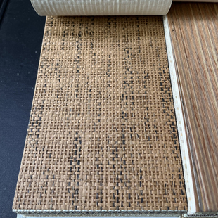 天然环保草编墙壁纸十字编织蒲草茶室禅意古典中古老钱风返璞归真