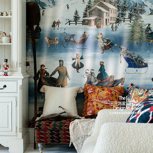 冰雪风情 KAPRUN 卡普伦 进口壁画 滑雪客厅背景墙纸 罗马尼亚原装