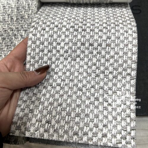 简约轻奢 粗毛呢灰色系高定系列设计师抱枕窗帘沙发面料布艺