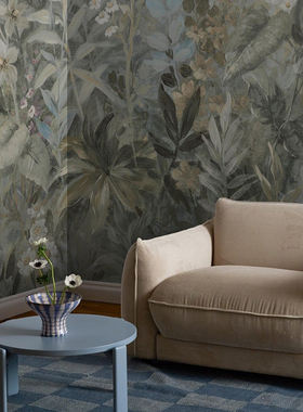 Floret 瑞典原装进口定制壁画 丛林树叶花卉叶子 美式背景墙壁纸