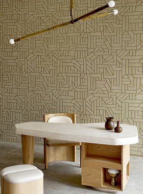 比利时ARTE原装进口正品墙纸 LA DÉRIVE 质感几何刺绣纹理壁纸